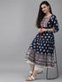 Navy Blue Anarkali Kurta for Women